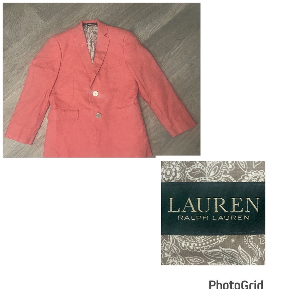 Lauren Ralph Lauren boys size 7 (peach) Coral Blazer